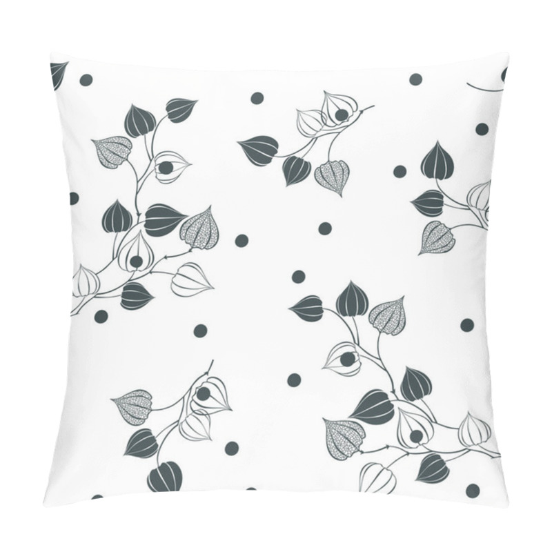 Personality  Floral Pattern With Cape Gooseberries And Leaves Pillow Covers