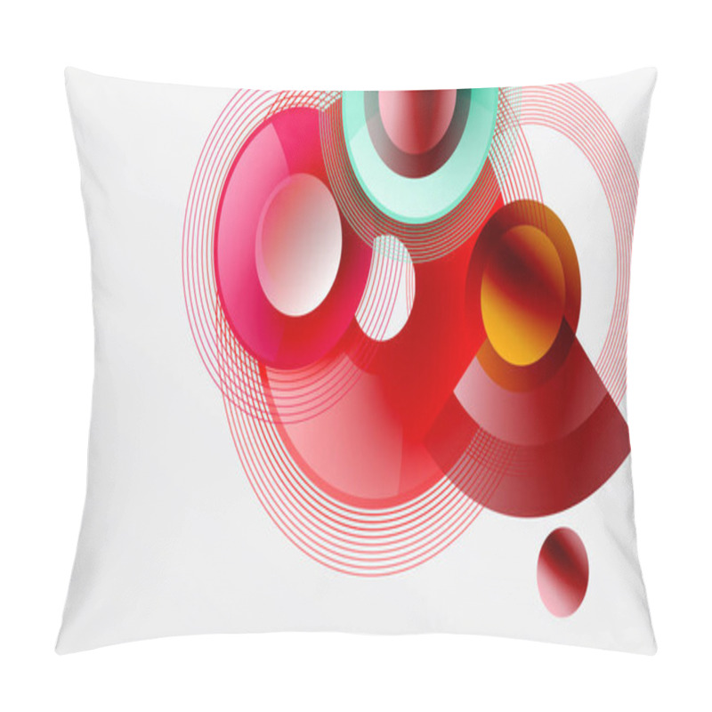 Personality  Abstract Composition Of Overlapping Circles With Smooth Gradients And Transparency Effects. Clean And Modern Design Emphasizing Depth, Symmetry, And A Minimal Aesthetic Pillow Covers