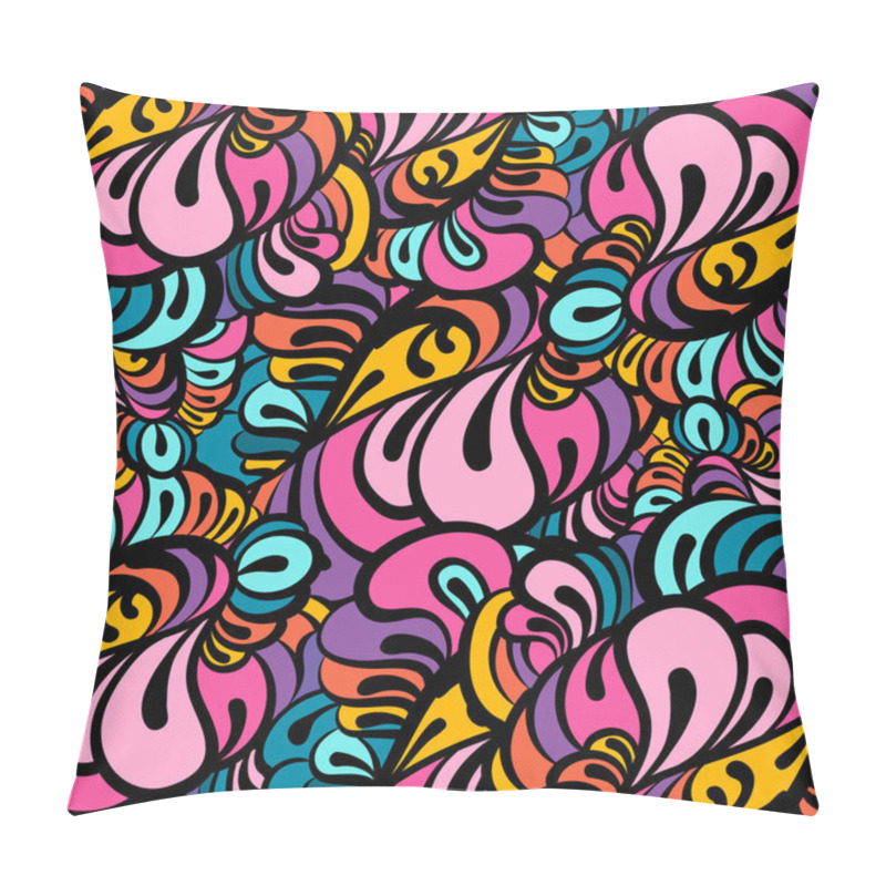 Personality  Abstract Hand Drawn  Wavy Background Pillow Covers