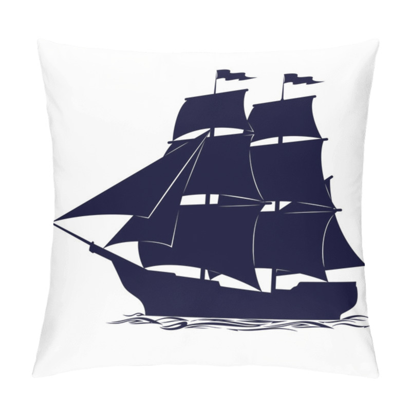 Personality  The Contour Of The Ancient Sailing Ship Pillow Covers