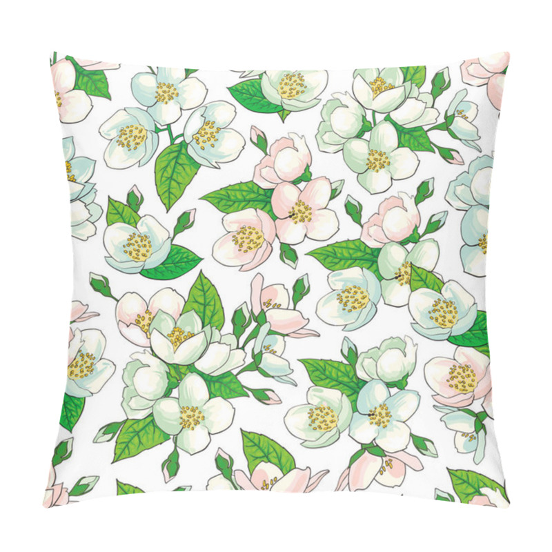 Personality  Vector Hand Drawn Apple Tree Seamless Pattern Pillow Covers