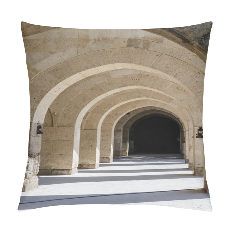 Personality  Arches And Columns In Sultanhani Caravansary On Silk Road, Turkey Pillow Covers