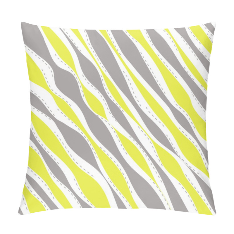 Personality  Abstract Background Of Wavy Lines Vector Pillow Covers