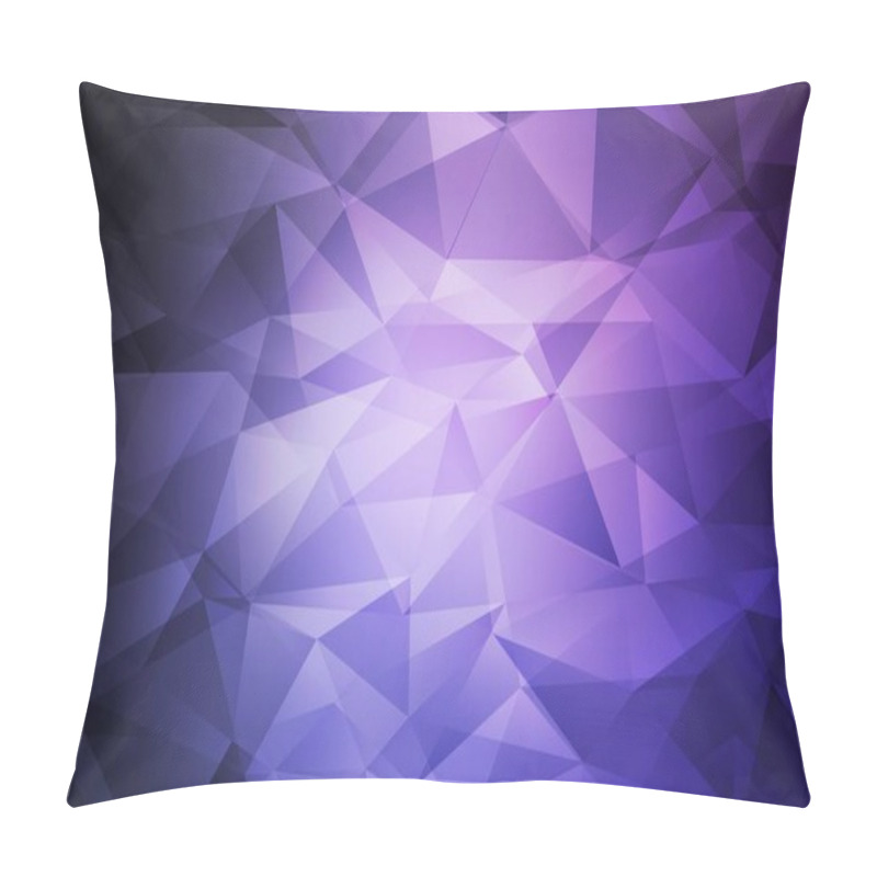 Personality  Dark Purple Vector Abstract Mosaic Backdrop. Creative Geometric Illustration In Origami Style With Gradient. Brand New Design For Your Business. Pillow Covers