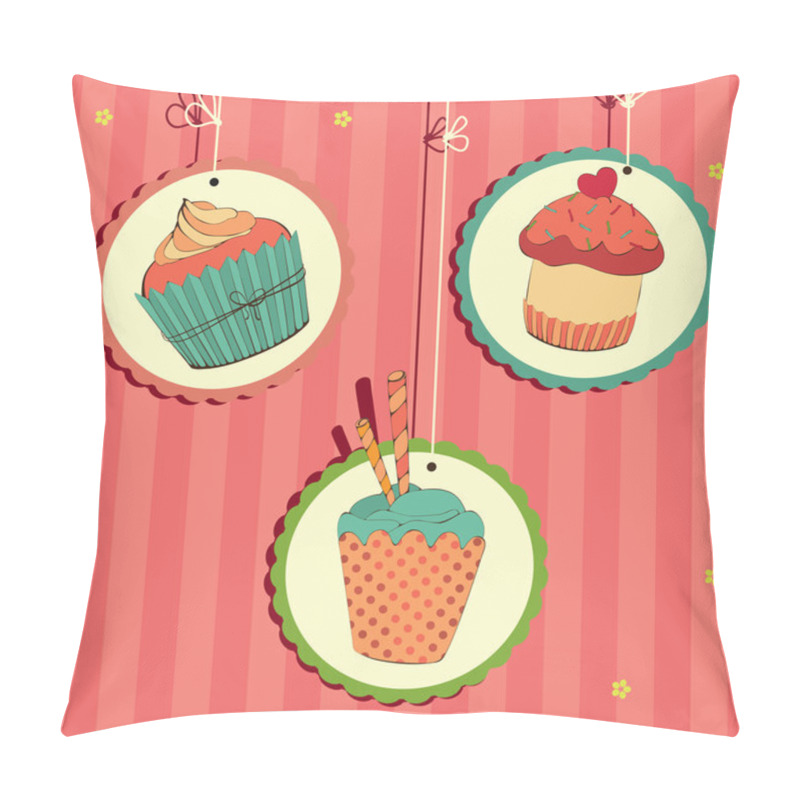 Personality  Cute Retro Cupcake Pillow Covers