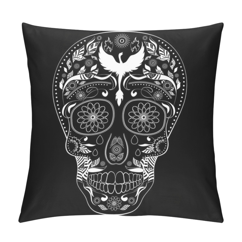 Personality  Dia De Muertos Tattoo Skull Day Dead Inverse Full Pillow Covers