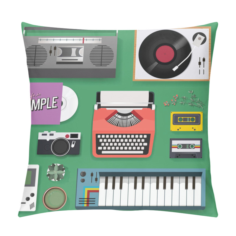 Personality  Retro Music Equipments Pillow Covers