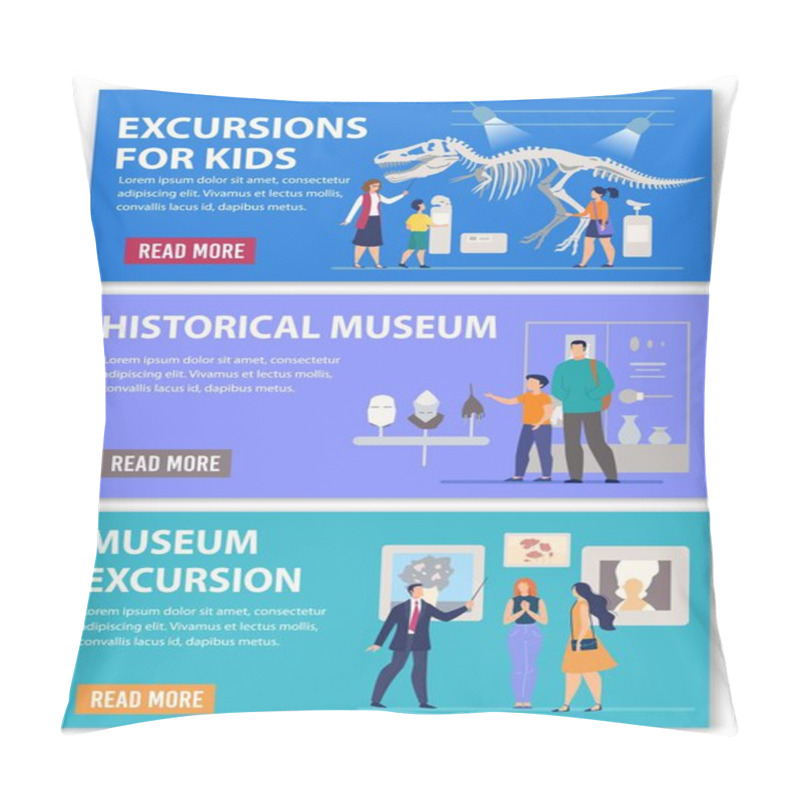 Personality  Excursions For Kids And Adults Ad Header Banner Pillow Covers