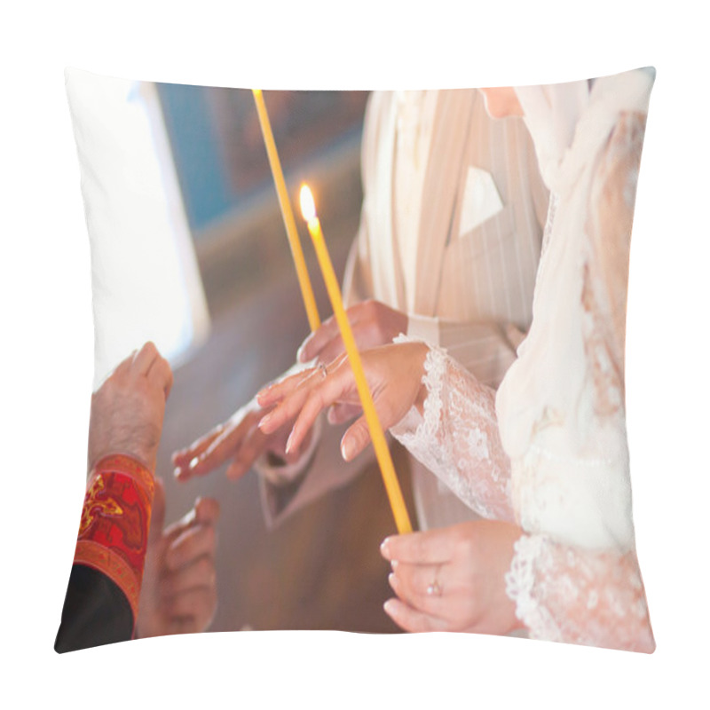 Personality  Priest Putting Ring On Bride Pillow Covers