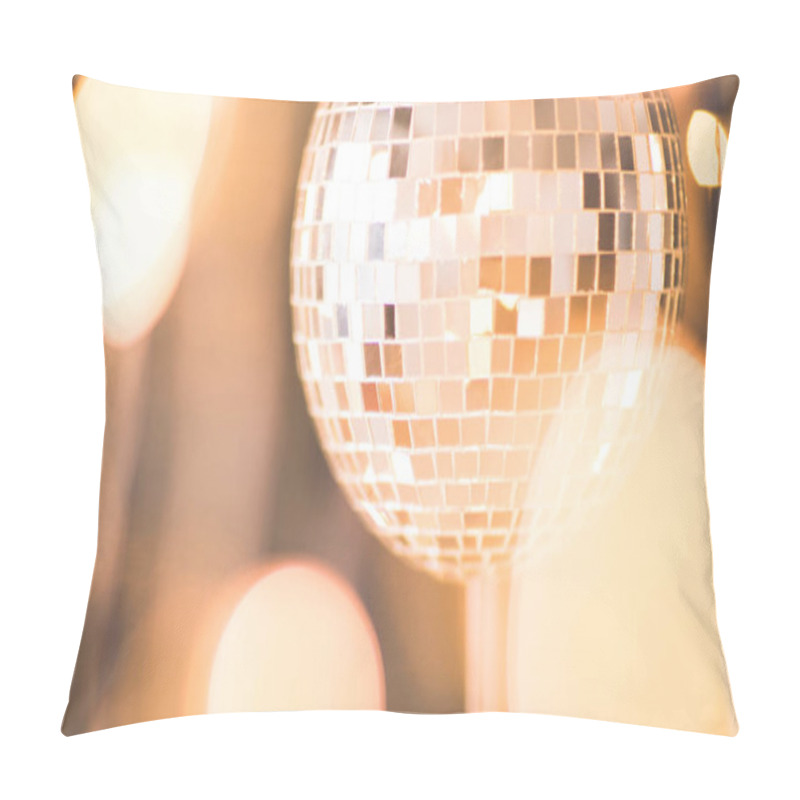 Personality  Glossy Disco Ball With Bokeh Light Around Pillow Covers