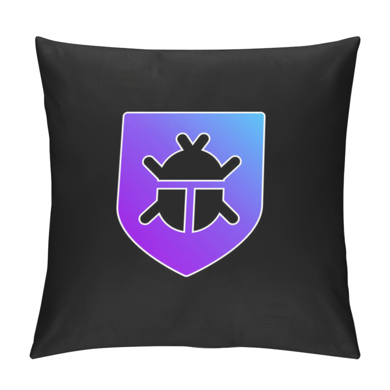 Personality  Antivirus Blue Gradient Vector Icon Pillow Covers