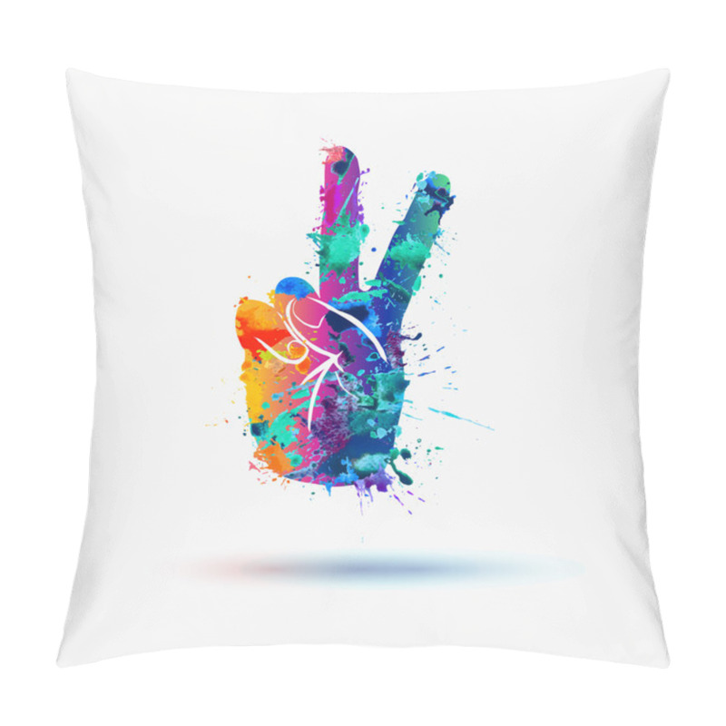 Personality  Vector Peace Hand Symbol Pillow Covers