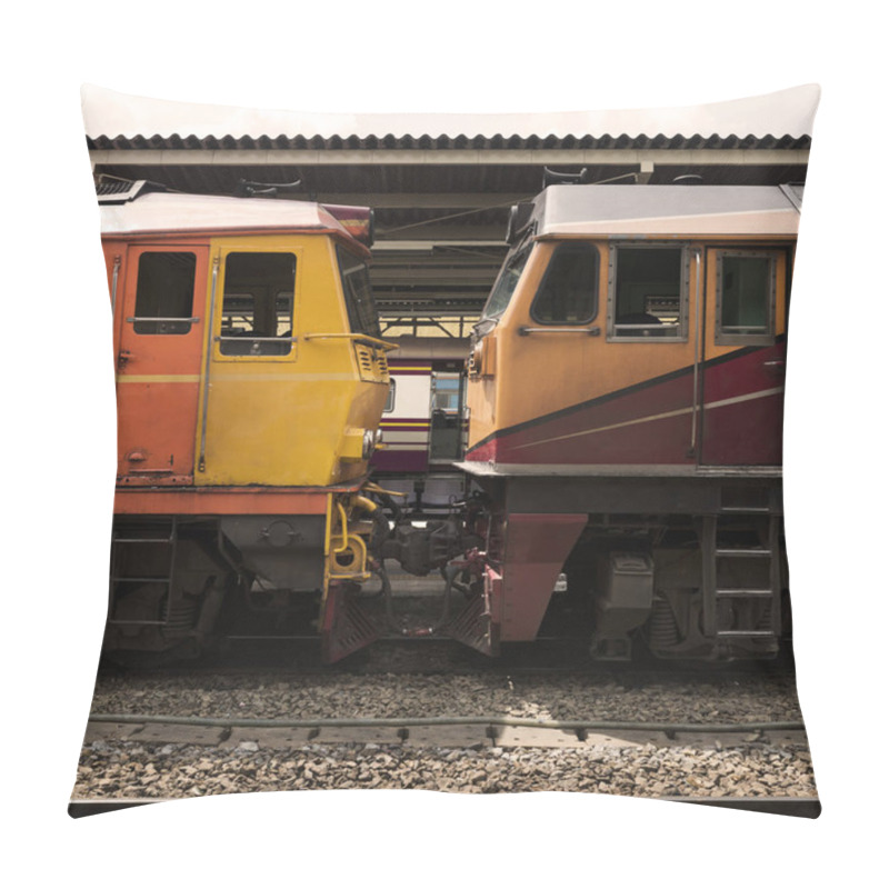 Personality  Trains On Railway Tracks Pillow Covers