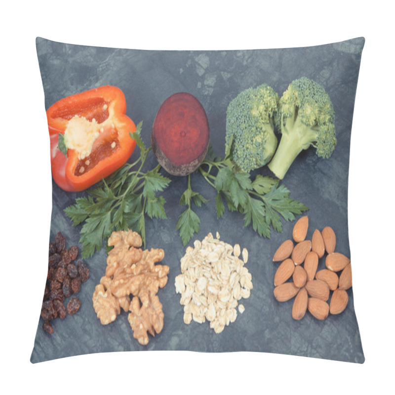 Personality  Natural Fresh Vegetables Recommended For Hypertension, Healthy Lifestyles And Nutrition Pillow Covers