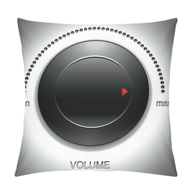 Personality  Big Black Volume Knob. Pillow Covers