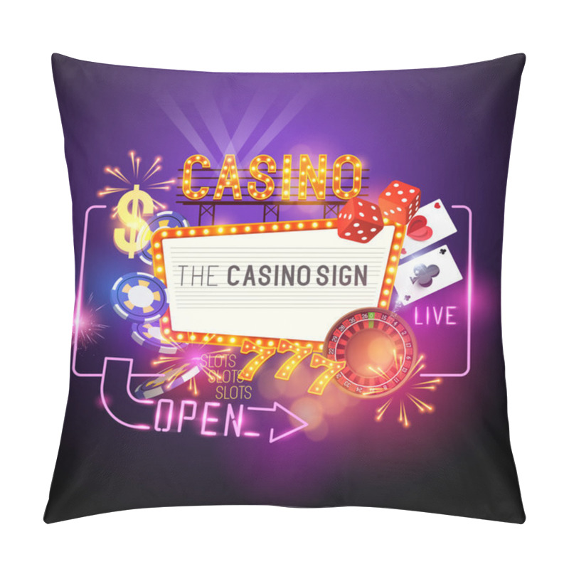 Personality  Casino Party Vector Pillow Covers