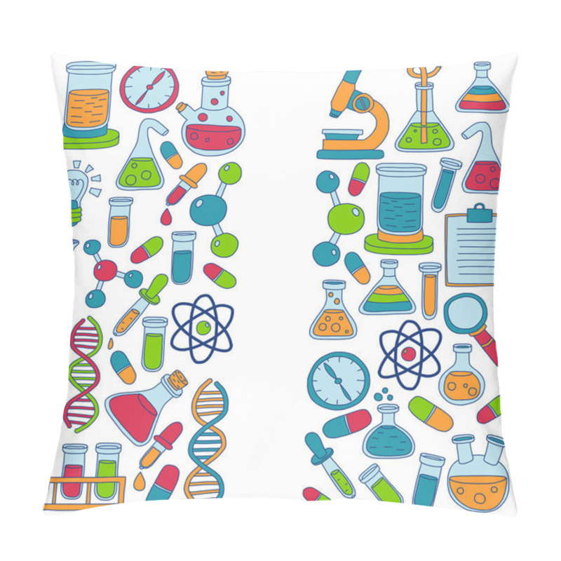 Personality  Chemistry Pharmacology Natural Sciences Vector Doodle Set Pillow Covers