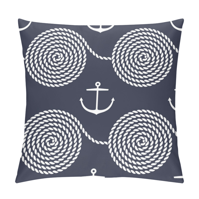 Personality  Pattern With Rope Spirals And Anchors Pillow Covers