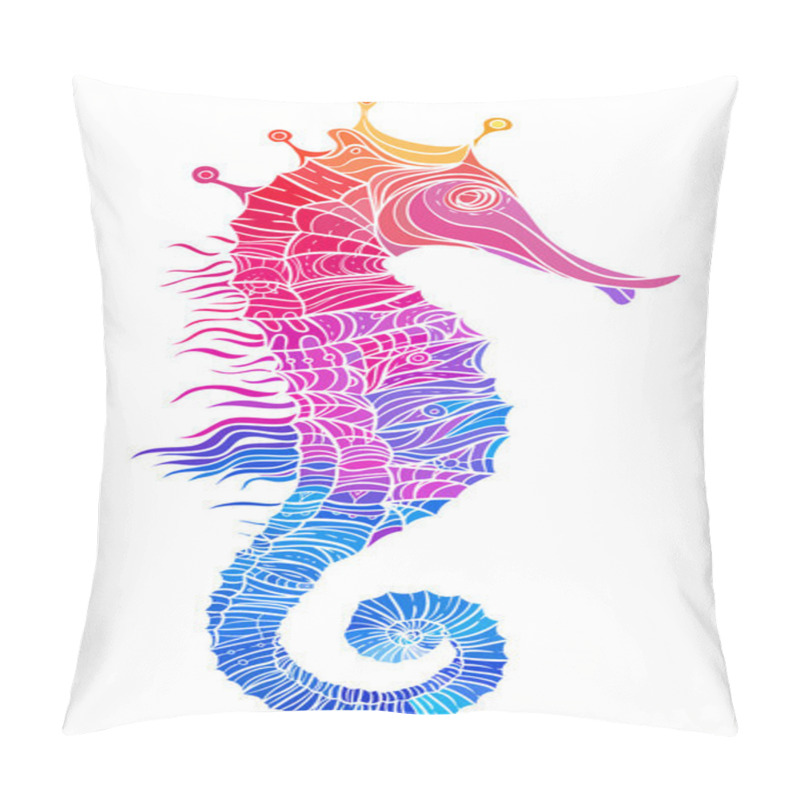 Personality  Rainbow Decorative Seahorse Pillow Covers