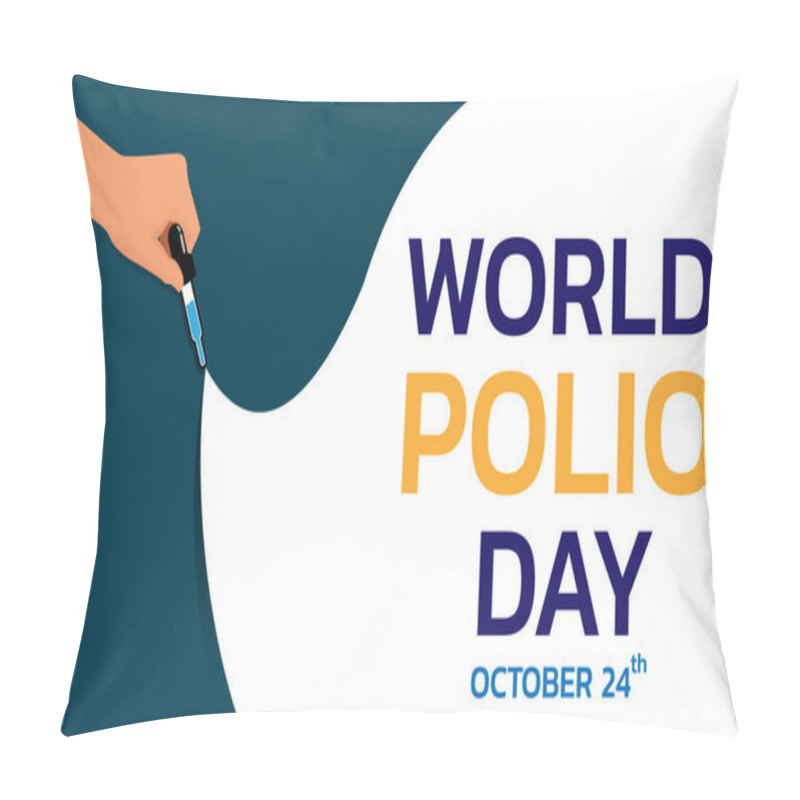 Personality  Vector Illustration On The Theme Of World Polio Day On October 24 . Pillow Covers