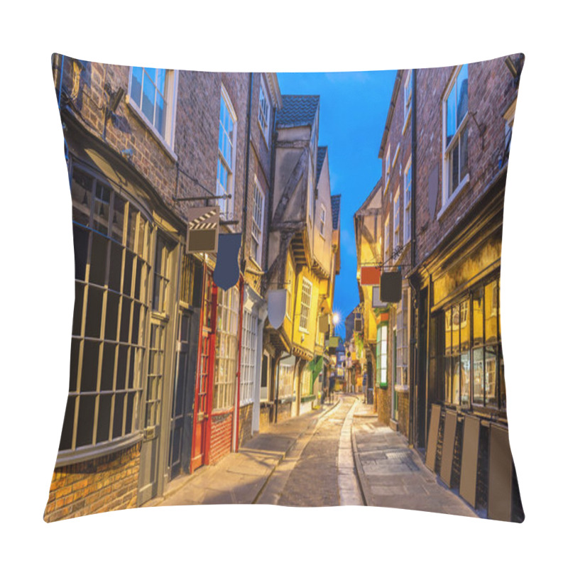 Personality  York Shambles Alley Sunset Dusk, York England UK Pillow Covers