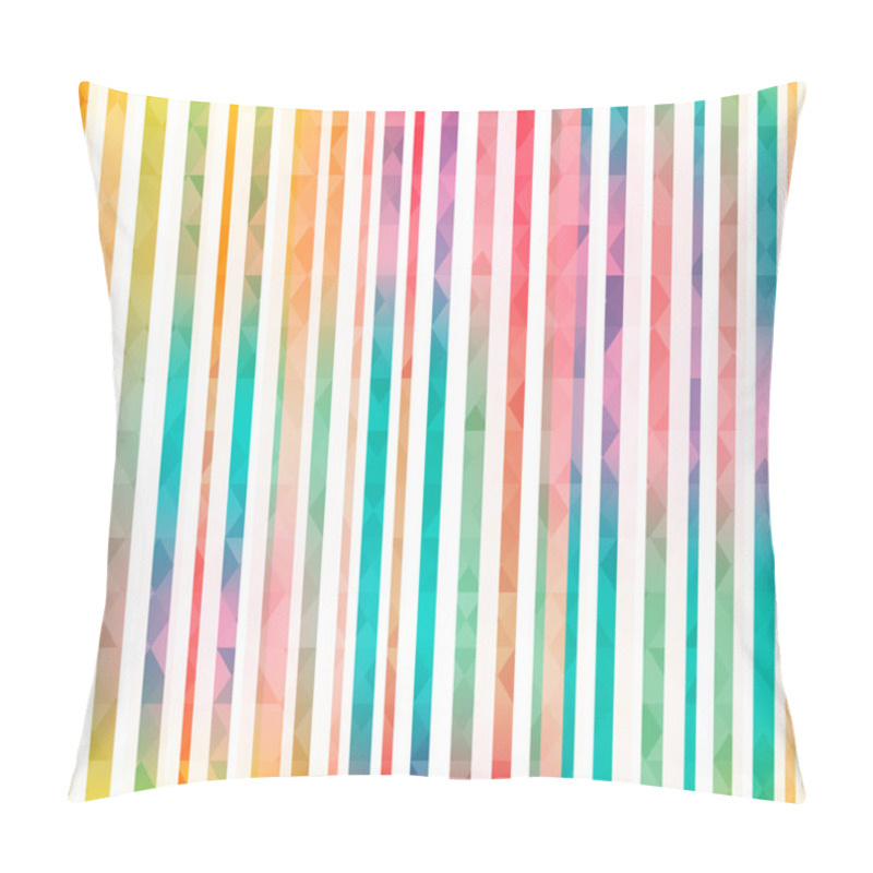 Personality  Rainbow Stripes Seamless Pattern Pillow Covers