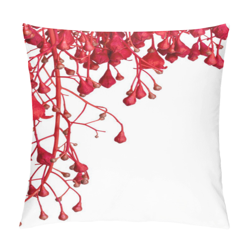 Personality  Flame Tree Red Flower Border Over White Pillow Covers