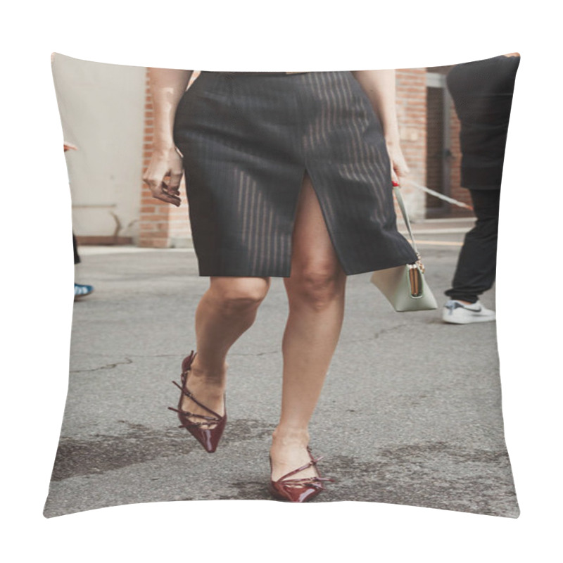 Personality  Fashion Details Outside Antonio Marras Show During Milan Fashion Week Womenswear Spring/Summer 2024. Pillow Covers