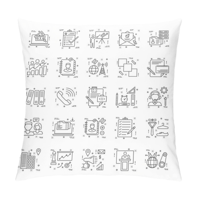 Personality  Line Icons With Detail 16 pillow covers