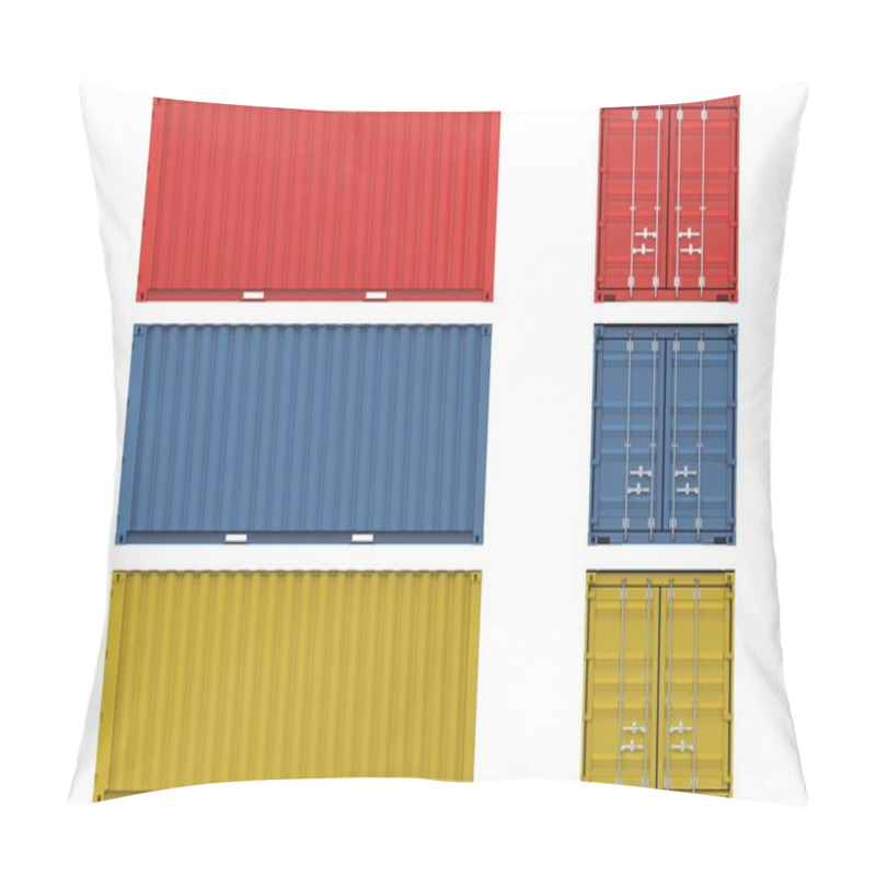 Personality  3d Illustration Of Iso Container Pillow Covers