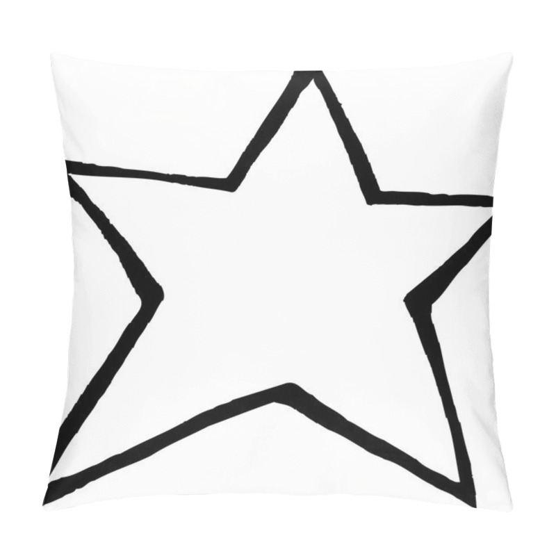 Personality  Woodcut Illustration Of Star Pillow Covers