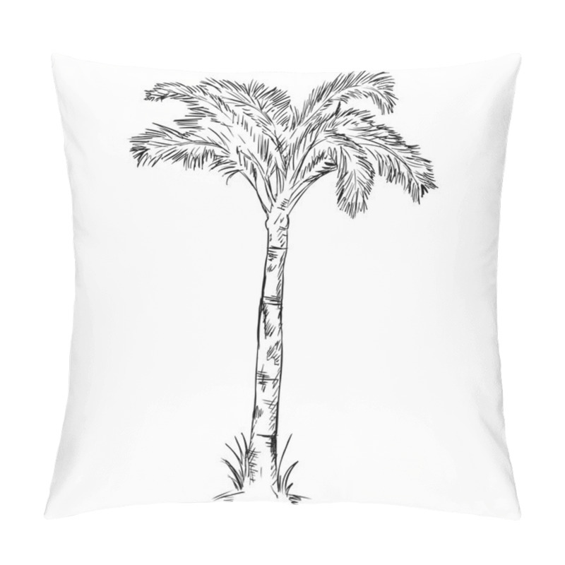 Personality  Sketch Palm Tree Pillow Covers