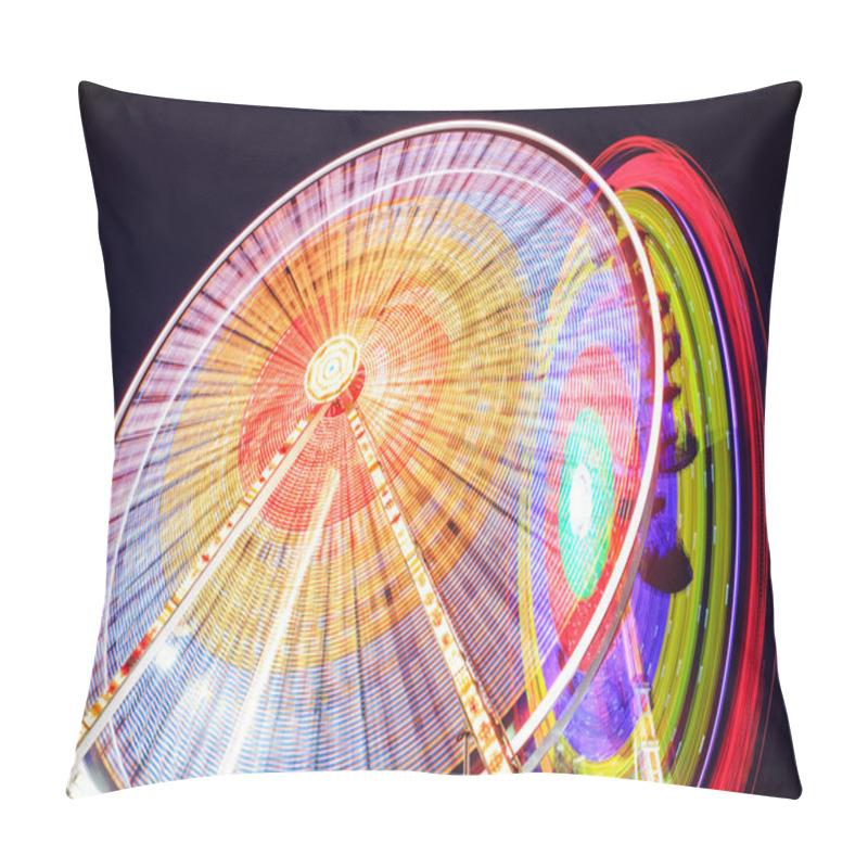 Personality  Amusement Park At Night - Ferris Wheel In Motion Pillow Covers