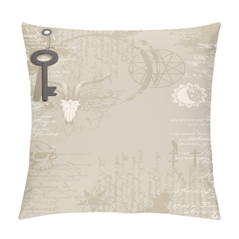 Personality  Background Of The Papyrus With Occult Symbols Pillow Covers