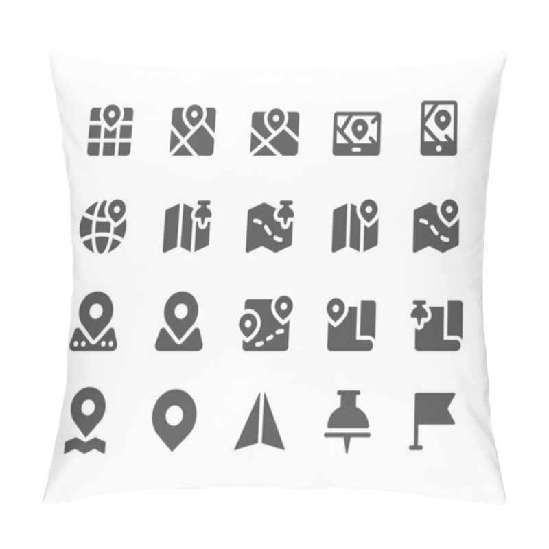 Personality  Maps UI Pixel Perfect Well-crafted Vector Solid Icons 48x48 Ready For 24x24 Grid For Web Graphics And Apps. Simple Minimal Pictogram Pillow Covers