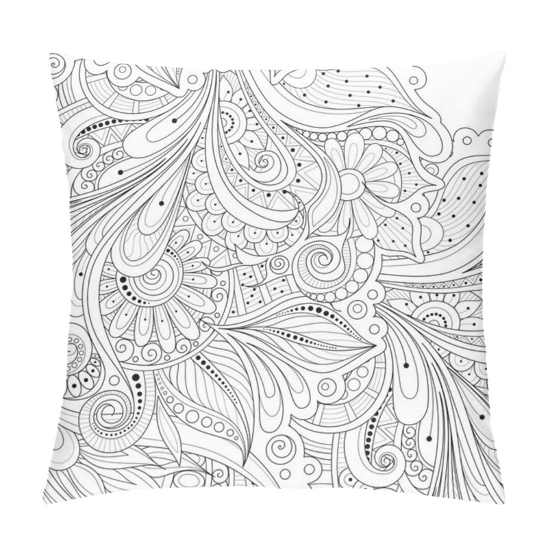 Personality  Monochrome Floral Background Pillow Covers