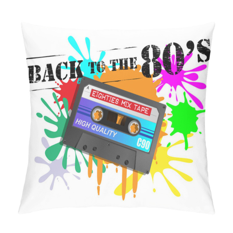 Personality  Back To The Eighties Cassette Background Pillow Covers