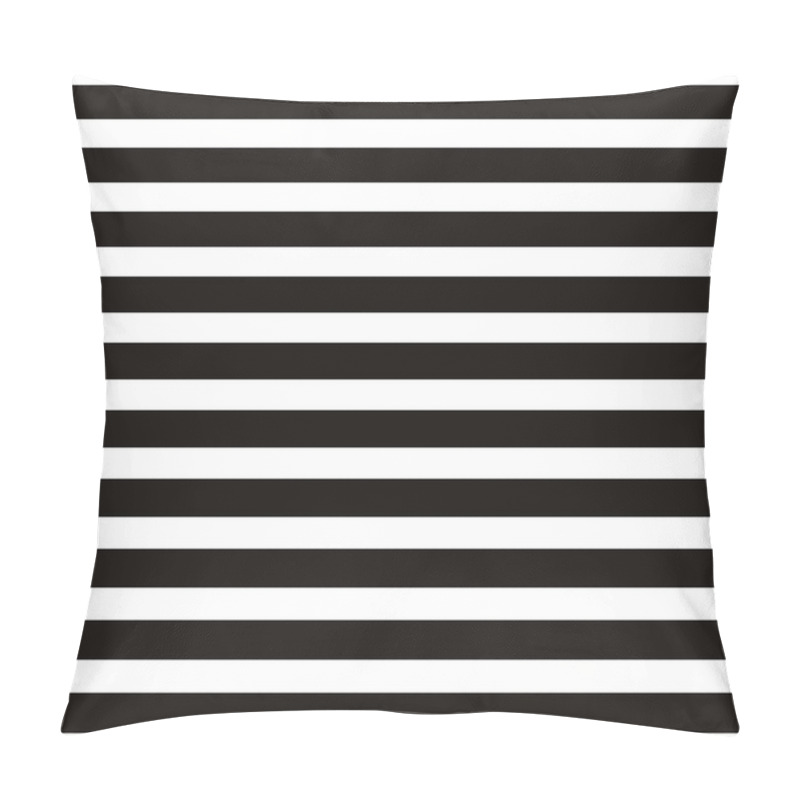 Personality  Striped Seamless Pattern With Horizontal Line. Black And White Pillow Covers