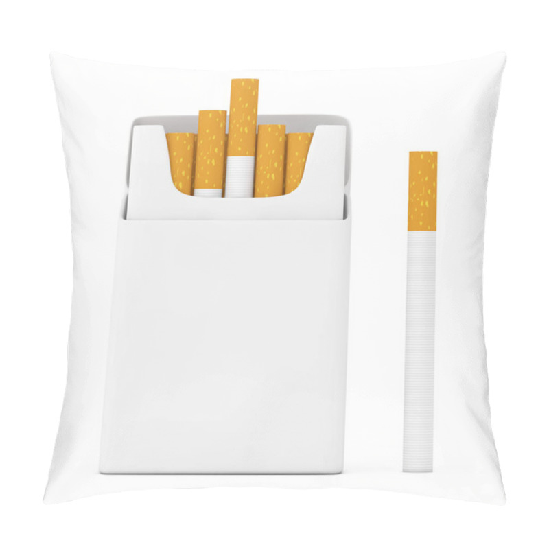 Personality  Cigarette Near Mockup Blank Cigarettes Pack. 3d Rendering Pillow Covers