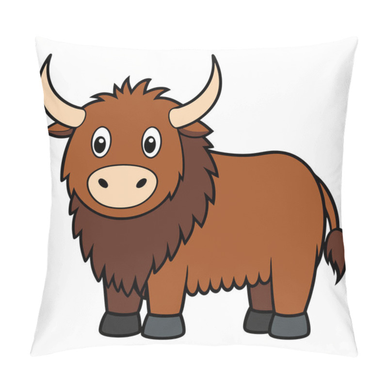 Personality  Ungulates Flat Vector Illustration Style On White Background Pillow Covers