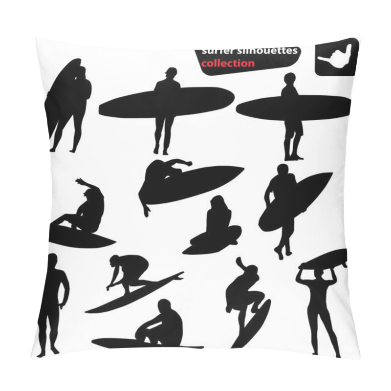 Personality  Sufer Silhouettes Set Pillow Covers