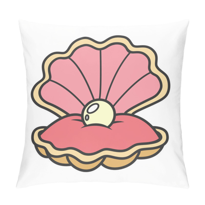 Personality  scallop seashell with pearl pillow covers