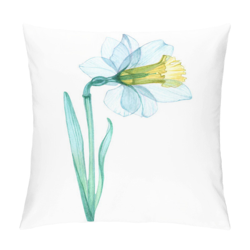 Personality  Narcissus Transparent Flower Pillow Covers