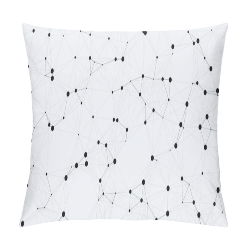 Personality  Network Mesh Computation Art Background Vector Illustration Pillow Covers