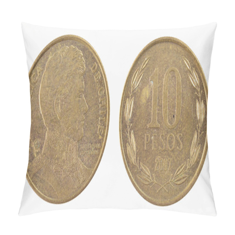 Personality  Chile Coin, 10 Pesos Pillow Covers