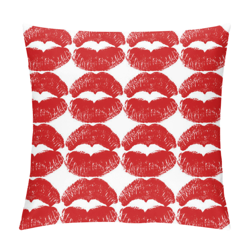 Personality  Seamless Texture Of Kisses. Pillow Covers