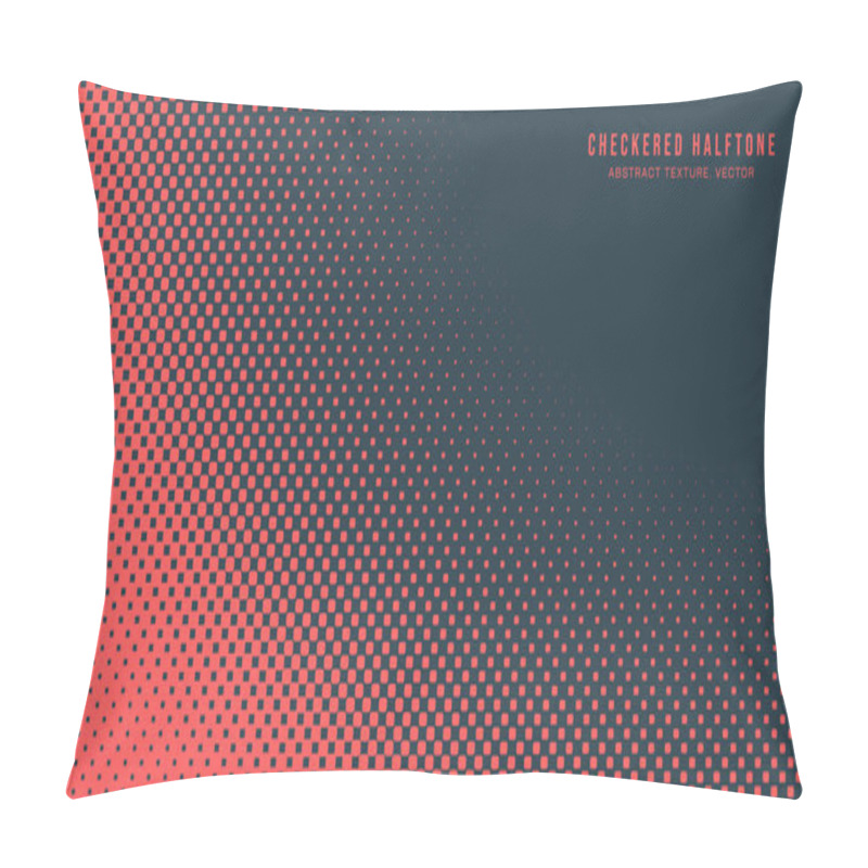 Personality  Smooth Rounded Border Vector Checker Halftone Pattern Red Blue Background Pillow Covers