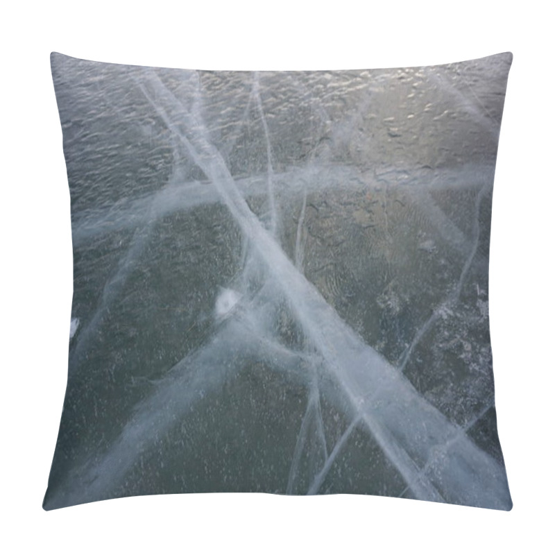 Personality  Ice Texture. Abstract Background. Winter. Pillow Covers