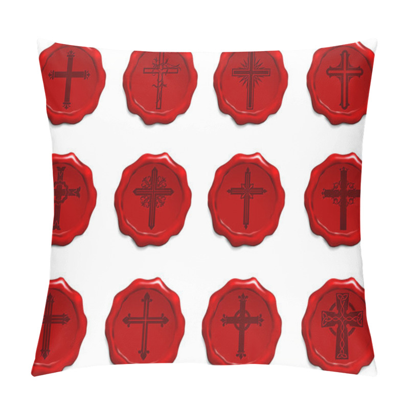 Personality  Religious Cross Wax Seal Set Pillow Covers