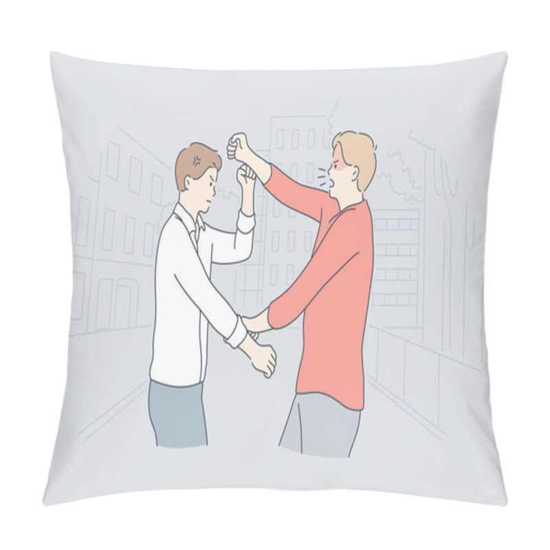 Personality  Quarrel, Struggle, Violence, Aggression, Conflict Concept Pillow Covers